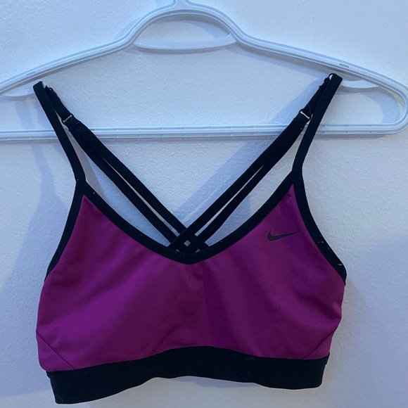 Nike Purple Indy Light Crossback Strappy Black Activewear Sports Bra - Picture 3 of 5
